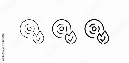 target with fire icon sign vector