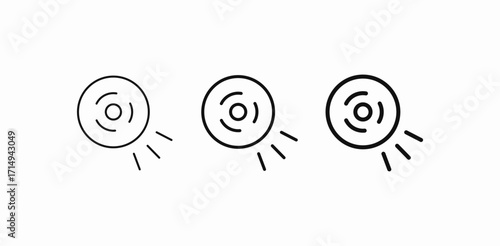 target with lines icon sign vector