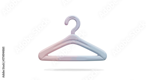 Pastel Colored Plastic Clothes Hanger with Hook.