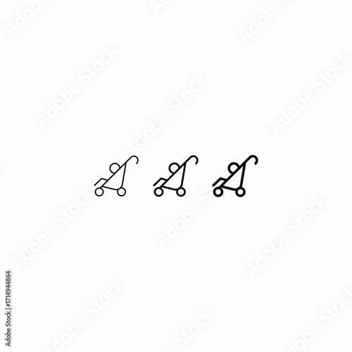 baby stroller carriage icon sign vector