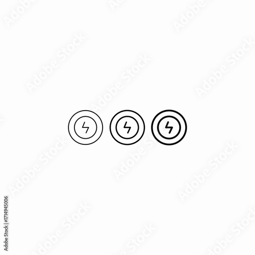 car charging bolt icon sign vector
