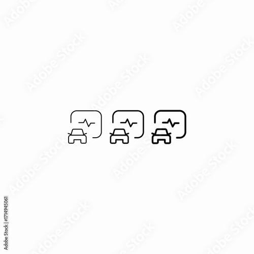 car health check icon sign vector