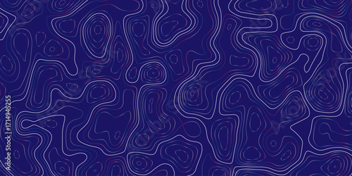 Contour Line Patterns Showing the Complexity of Topographic Landscapes . Design illustration for wall art, fabric, packaging, web, banner, app.