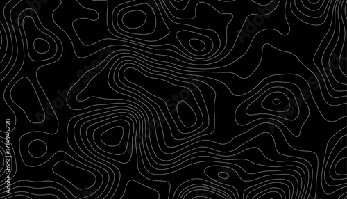 Contour Line Patterns Showing the Complexity of Topographic Landscapes . Design illustration for wall art, fabric, packaging, web, banner, app.