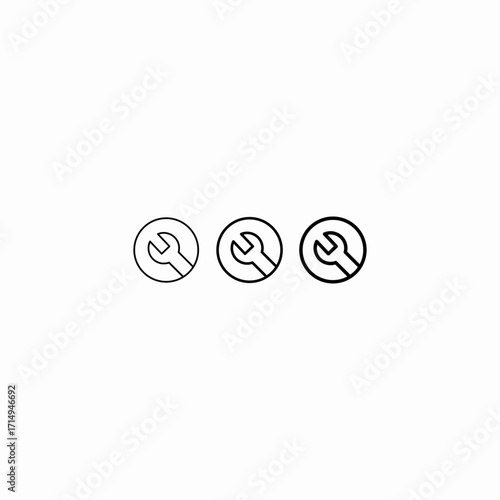 wrench repair service icon sign vector