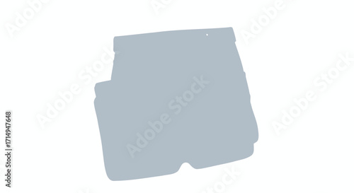 Plain Light Gray Irregularly Shaped Mat Silhouette.
