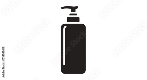 Black and White Pump Bottle for Soap or Lotion.