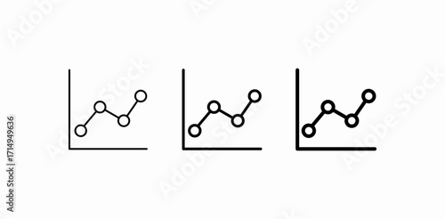 data chart line icon sign vector