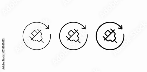 disconnected plug icon icon sign vector