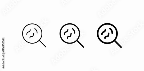 magnifying glass passive hover click icon sign vector