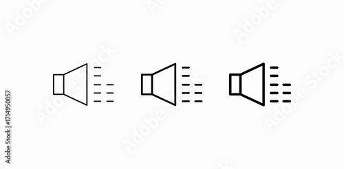 speaker with soundbar icon sign vector