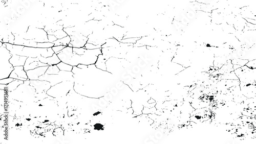 Ground split fracture line. Wall crack black silhouettes, earthquake effect. 
crack concrete white wall or Cement wall background, crack white wall texture, Grange letterpress background