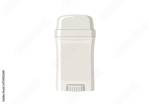A simple illustration of a white stick of deodorant standing upright on a white background
