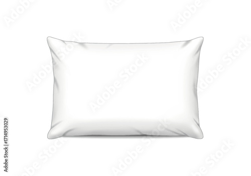 A white rectangular pillow is slightly shadowed at the bottom