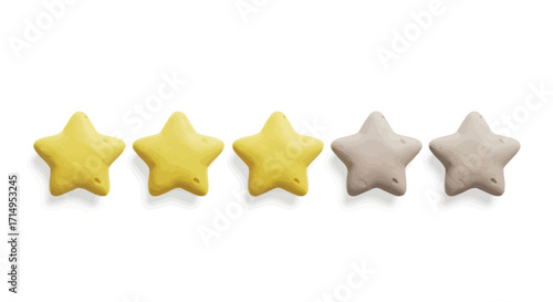 Five Star Rating System with Two Gray Stars.