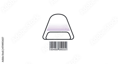Abstract Barcode Scanner Icon with Integrated Scanning Technology.