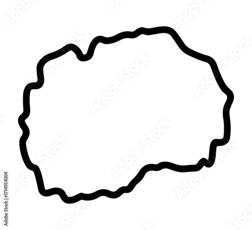 Outline map of North Macedonia