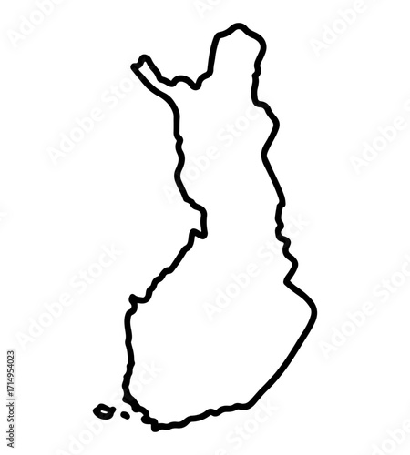 Outline map of Finland