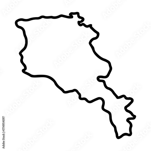 Outline map of Armenia