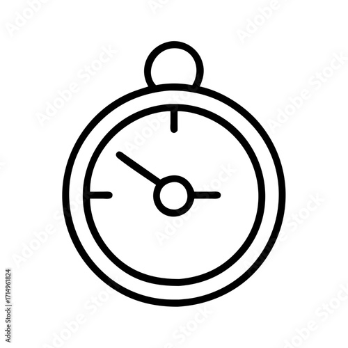 Stopwatch icon vector illustration, timer symbol, time measurement, deadline countdown, speed test
