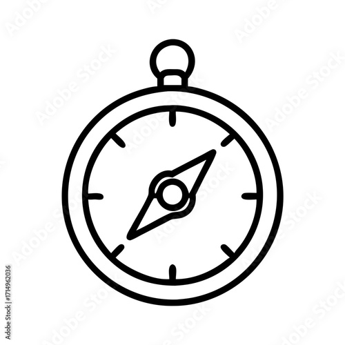 Compass icon vector illustration for navigation direction travel adventure and exploration graphic design