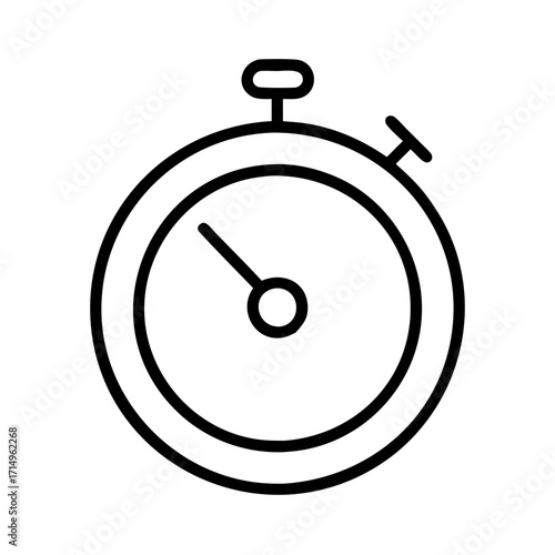 Stopwatch icon vector illustration, timing tool, timer symbol, deadline, countdown, timekeeping, race