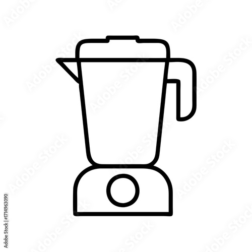 Outline blender kitchen appliance vector icon for smoothie maker and food processor design needs