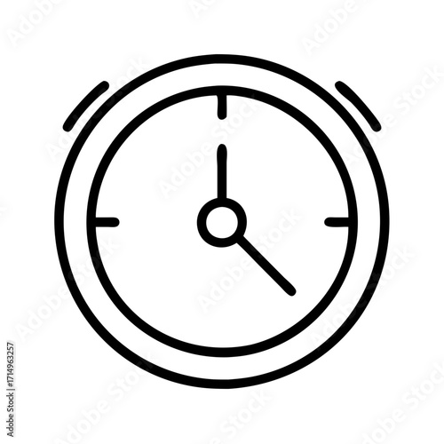 Alarm clock time management deadline reminder schedule appointment icon vector graphic design