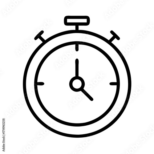 Stopwatch timer icon vector illustration for time management and productivity tracking needs