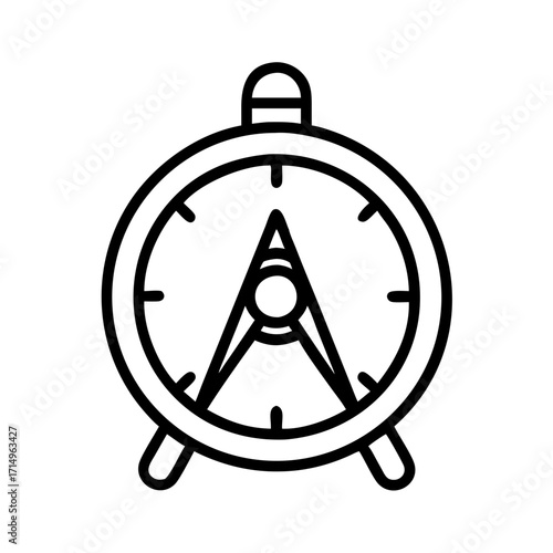 Find time management alarm clock icon vector illustration of time clock alarm deadline timer task