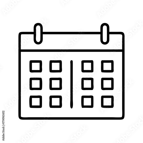 Calendar icon vector illustration for appointment schedule reminder date and event planning 2024