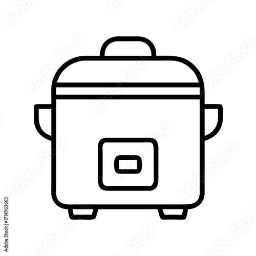 Illustration of a rice cooker appliance kitchen tool for cooking asian cuisine and food preparation