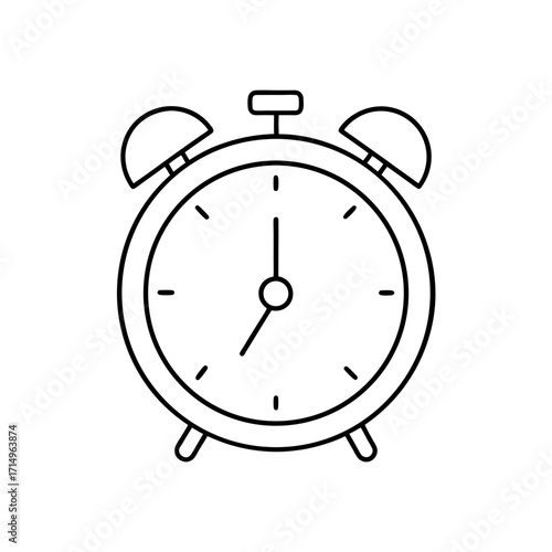 alarm clock line art 