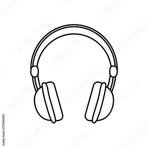 headphones line art 