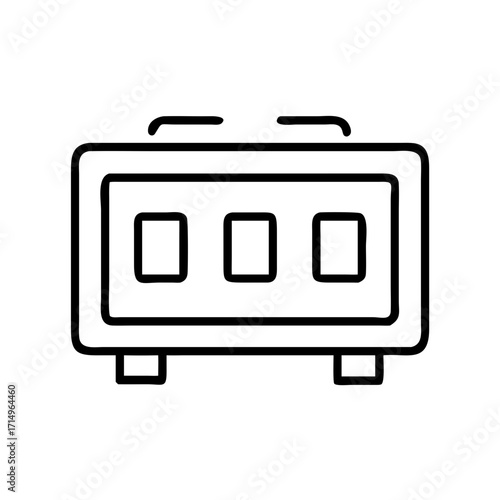 Vector icon of a slot machine gambling game casino luck jackpot prize play chance win gamble
