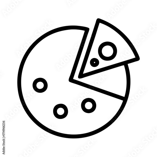 Delicious pizza slice icon vector illustration for pizzeria menu and italian food delivery service