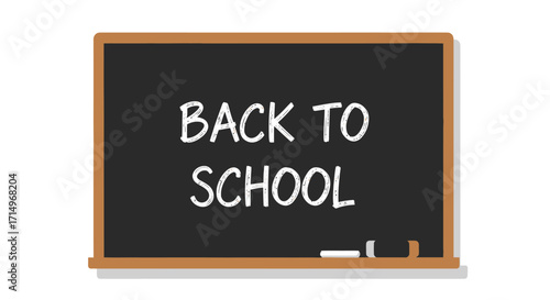 Wooden Blackboard Displaying Back to School Message.