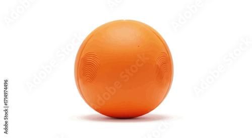 Bright Orange Exercise Ball Fitness Equipment Sphere.