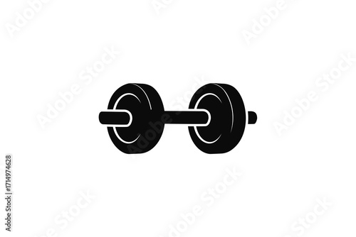 Dumbbell , Fitness, gym icon  vector. Weight lifting icon vector on white background.