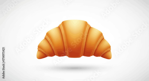 Freshly Baked Golden Croissant with Flaky Layers.