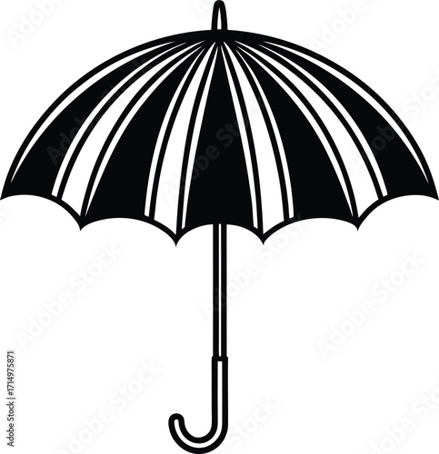 umbrella-flat-vector--simple-clean umbrella silhouette-design