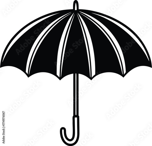 umbrella-flat-vector--simple-clean umbrella silhouette-design