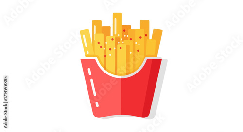 Crispy Golden French Fries in Red Carton.