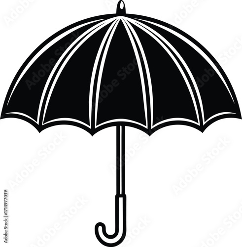 umbrella-flat-vector--simple-clean umbrella silhouette-design