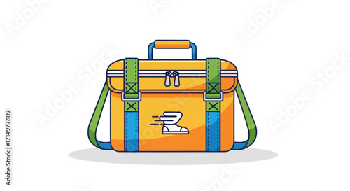 Orange Delivery Bag with Fast Delivery Logo.