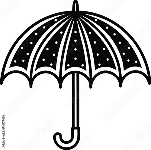 umbrella-flat-vector--simple-clean umbrella silhouette-design