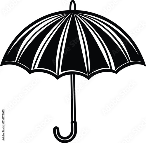 umbrella-flat-vector--simple-clean umbrella silhouette-design