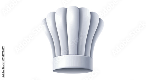 Classic White Chefs Hat with Pleats.