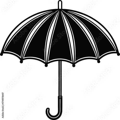 umbrella-flat-vector--simple-clean umbrella silhouette-design
