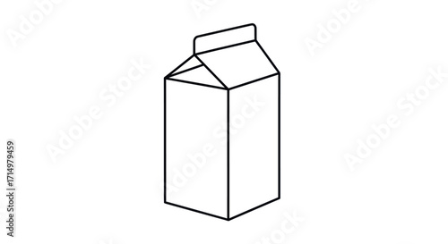 Gable-top Carton Milk Container Packaging Design.